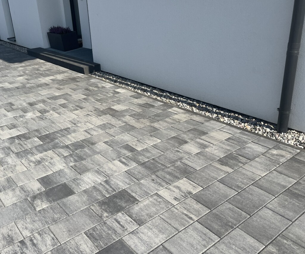 Pflasterstein Gerlo Trendstone Wei&szlig;-Schwarz 30x20