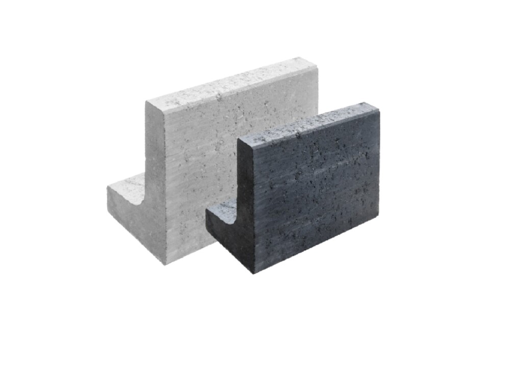 L-Steine 50 cm hoch in grau und anthrazit